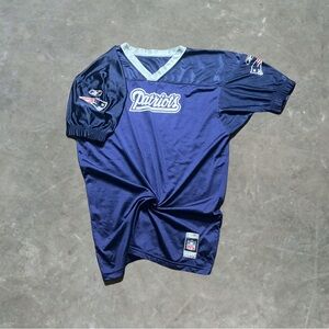 ☀️ Vintage Reebok New England Patriots NFL Football Jersey Youth Size Large Navy